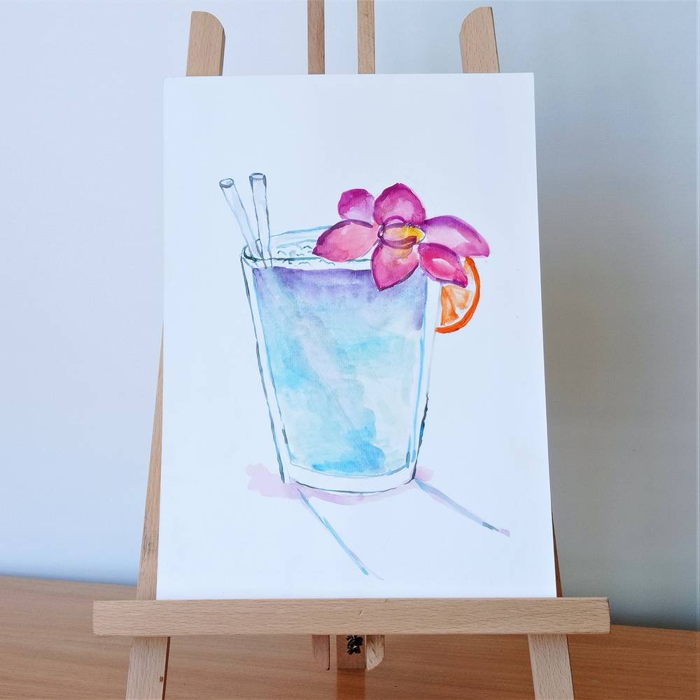 Cocktail with flower