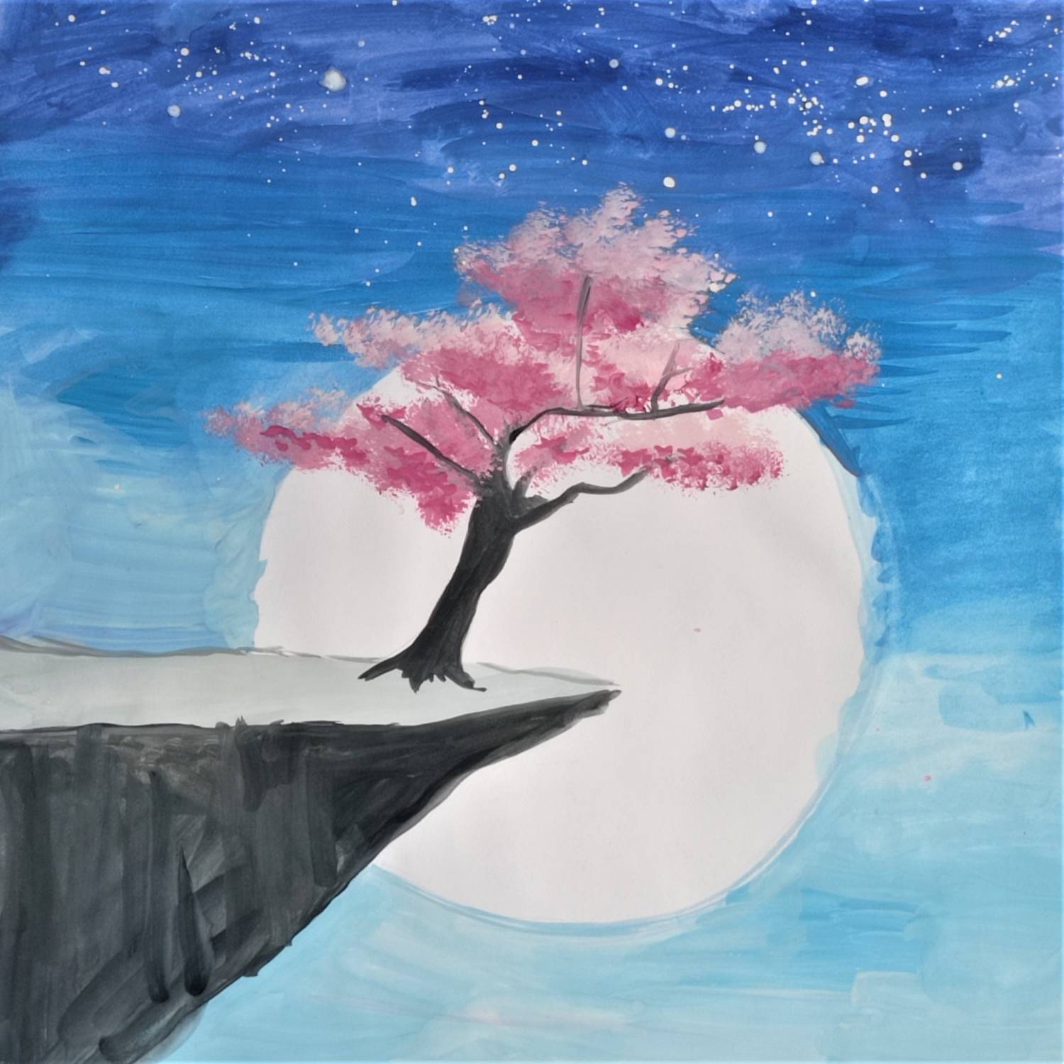 Sakura on the cliff