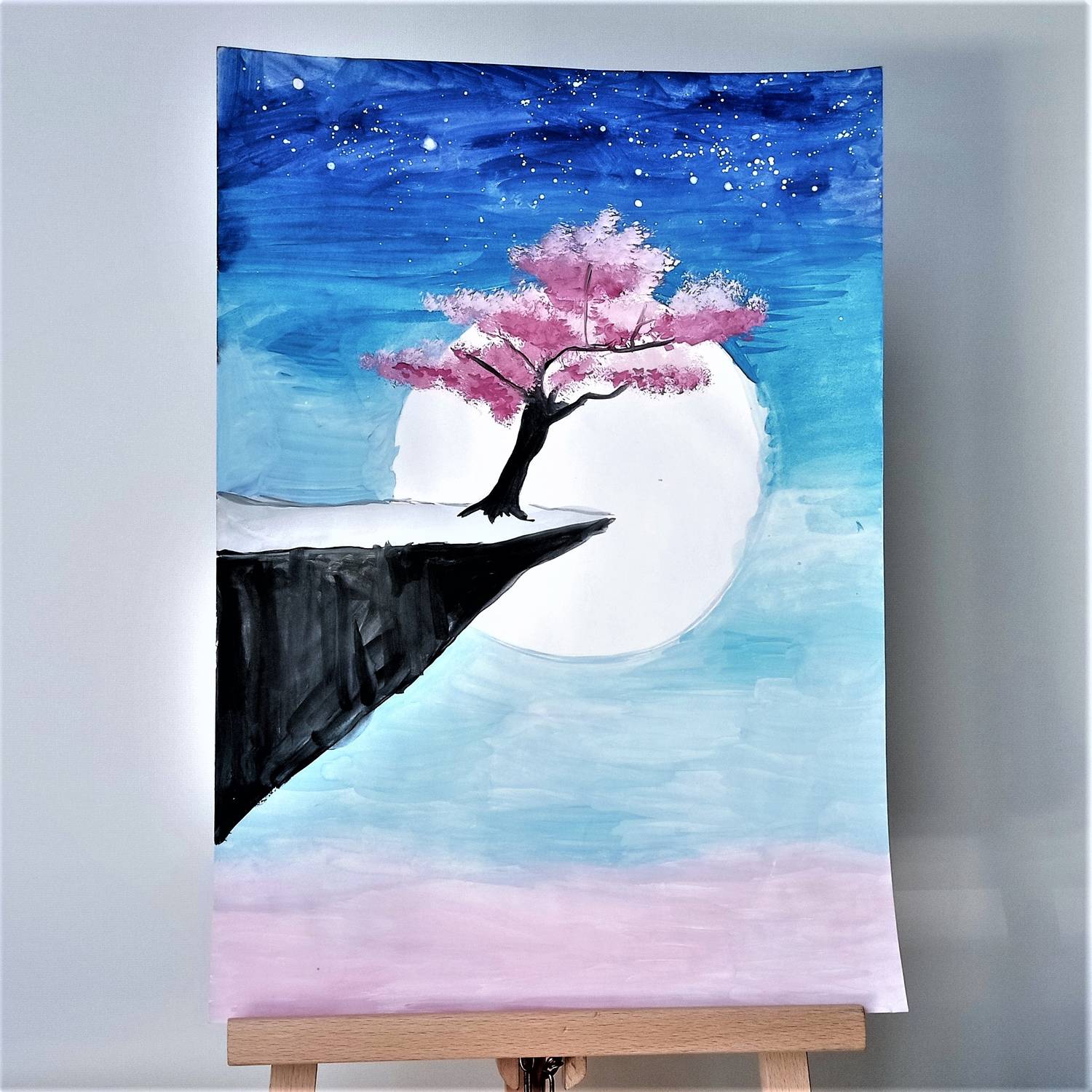 Sakura on the cliff