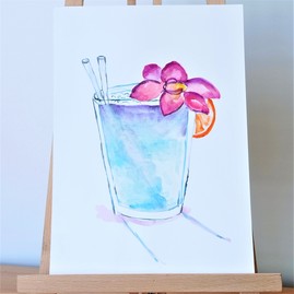 Cocktail with flower