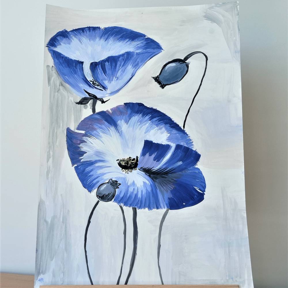 Blue poppies