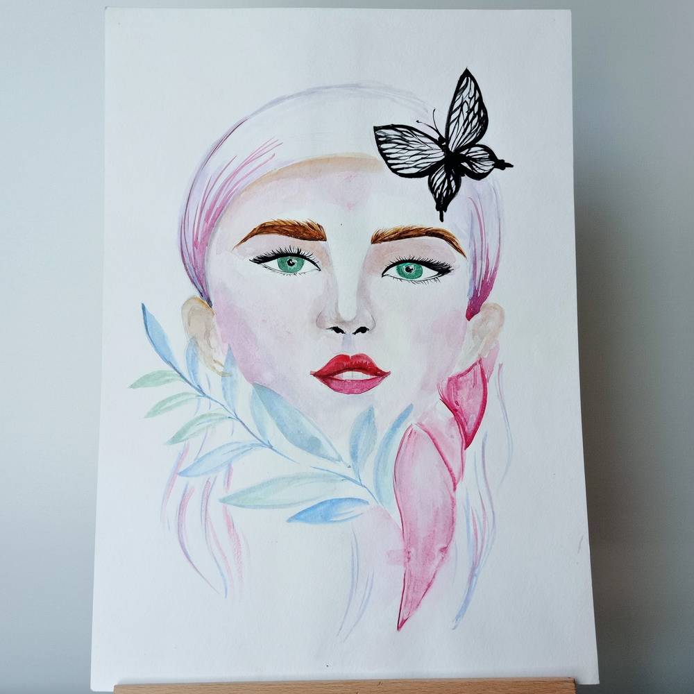 Girl with a butterfly